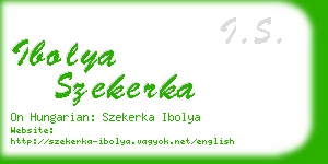 ibolya szekerka business card